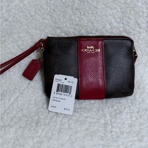Coach Black and Red Wristlet
